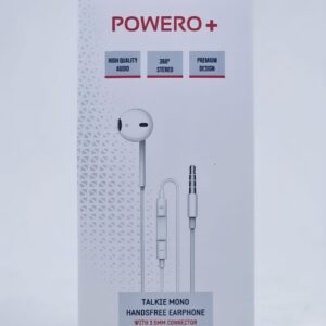 POWEROPLUS TALKIE SERIES MONO SINGLR EARPHONE WITH 3.5MM WHITE PR-HFME35