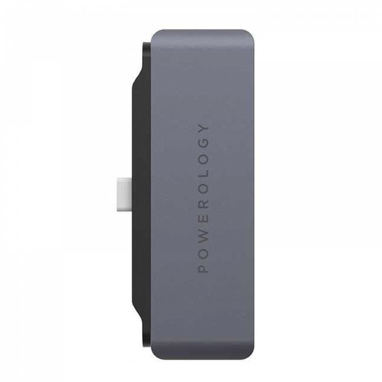 POWEROLOGY 4 IN 1 USB C HUB WITH HDMI USB AUX GRAY P41PACHGY - Image 2