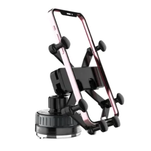 Enjoy a secure, hands-free mobile experience with the Porodo Blue Universal Phone Mount in sleek black.
