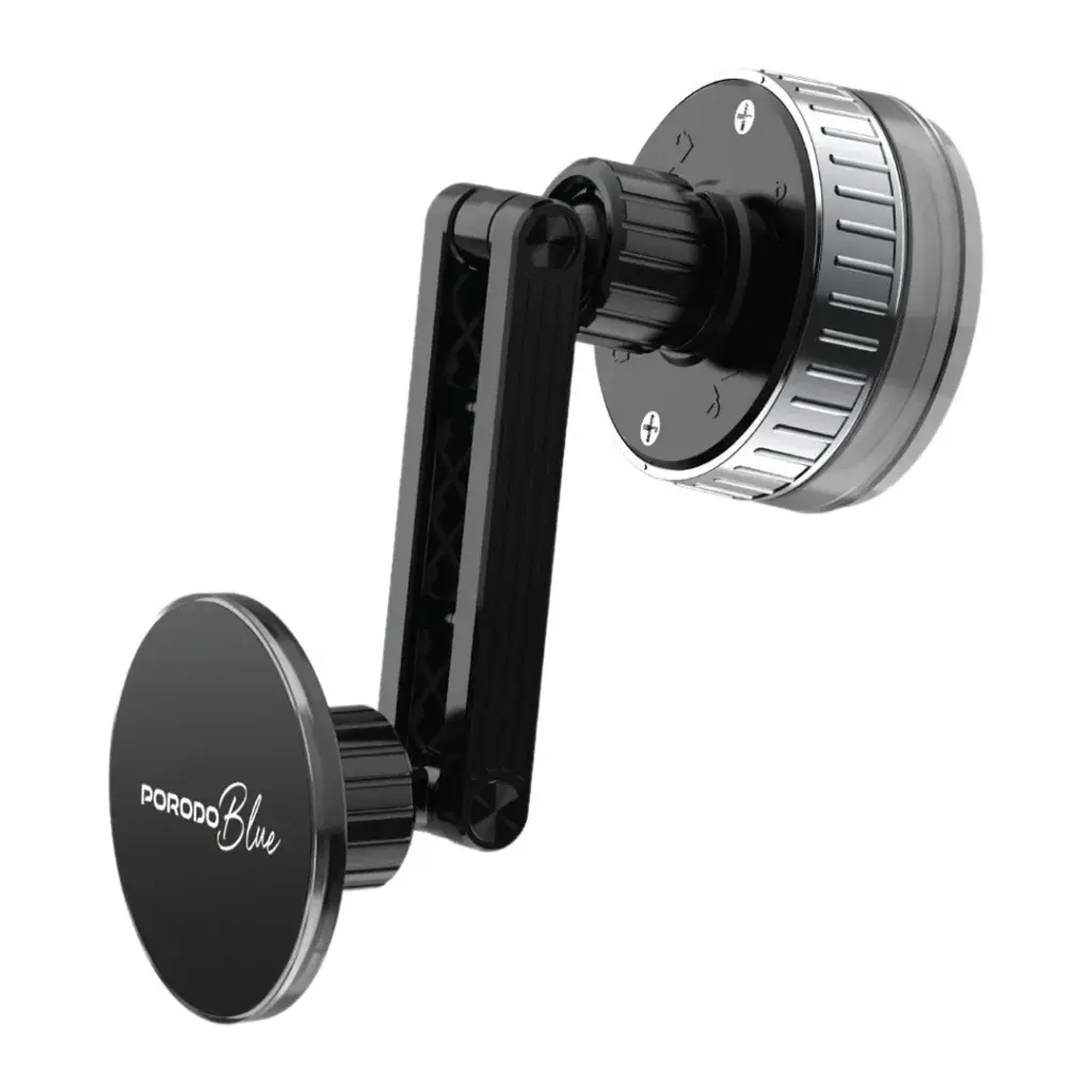 Stay safe, hands-free, and fully focused on the road with the Porodo Blue Multi-Purpose Magnetic Phone Mount.