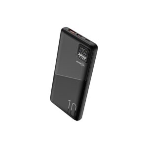 PORODO BLUE 10000MAH QUICK CHARGE POWERBANK USB A TO USB C BLACK PB-PBFCH053-BK