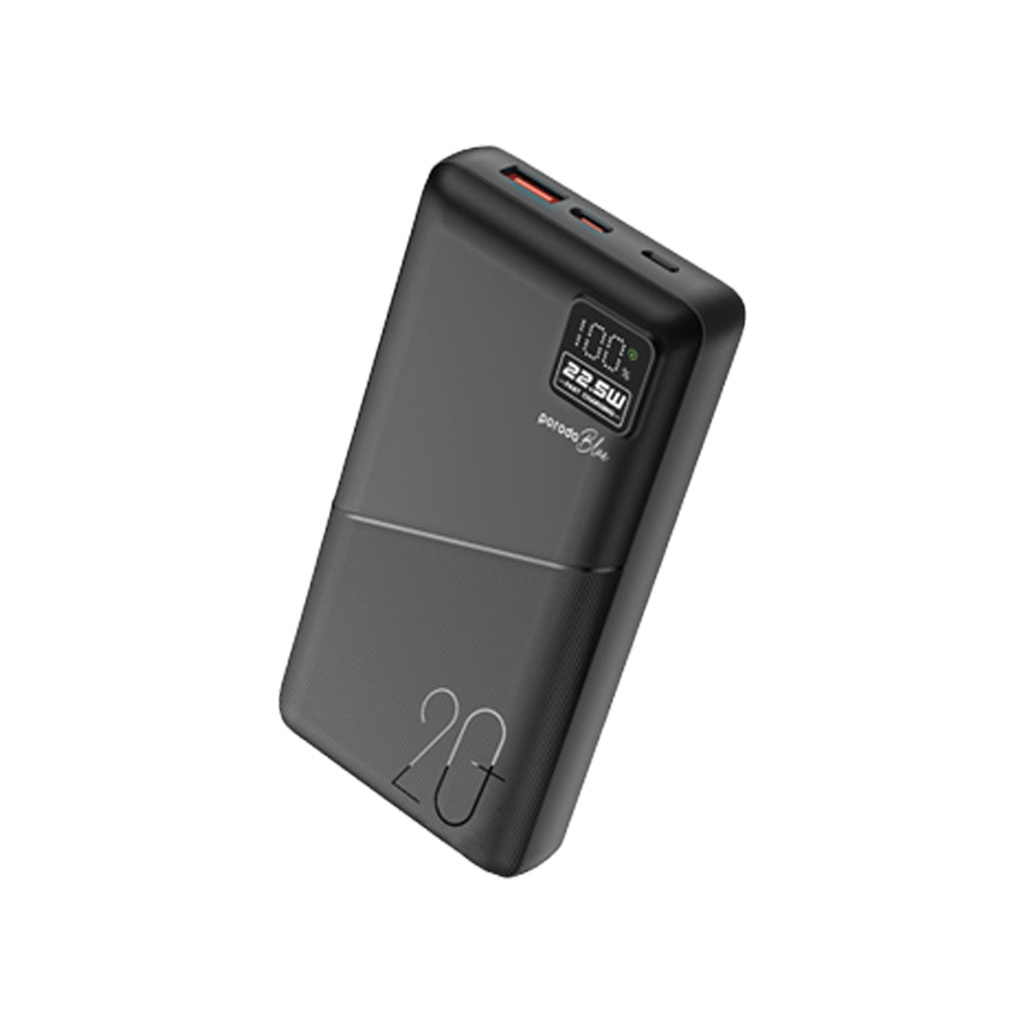 Never run out of power again with the Porodo Blue 20000mAh Quick Charge Power Bank.