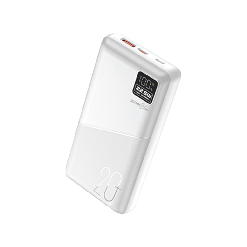 Stay connected and powered up anytime with the Porodo Blue 20000mAh Quick Charge Powerbank.