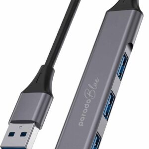PORODO BLUE 4 PORT USB A HUB PB-USBA4H-BK
