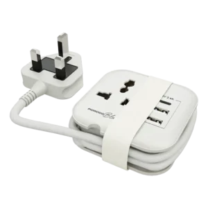 PORODO BLUE VOLGA MULTI PORT UNIVERSAL AC SOCKET USB-A USB C WHITE PB0T201WH