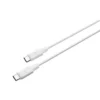 Experience fast and reliable performance with the Powerology Power Sync Flex USB-C to USB-C Cable in elegant white.