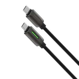 POWEROLOGY 60W BRAIDED USB C TO USB C CABLE BLACK PCABXGH123BK