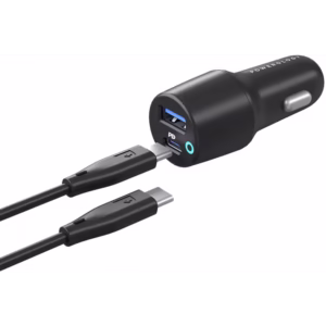 Powerology 53W Ultra Quick Car Charger PD 35W with Type-C to Type-C Cable 0.9M – PCCSR005-C