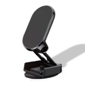 PORODO MAGNETIC FOLDING DASH MOUNT WITH METAL BACKPLATES BLACK