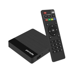 PORODO ANDROID TV BOX VIDEO STREAMING UNLIMITED STREAMING BLACK PD-ATVBTD-BK