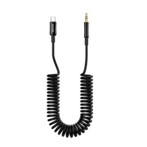 Porodo 3.5mm Type C AUX Coiled Cable 1.2M