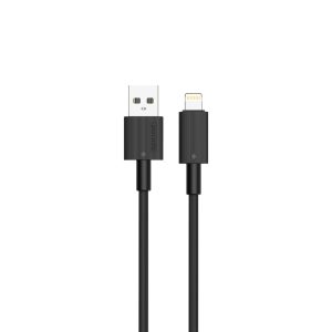 PORODO USB A TO LIGHTNING DURABLE CHARGING CABLE 1.2M BLACK PD-CBL0002-BK
