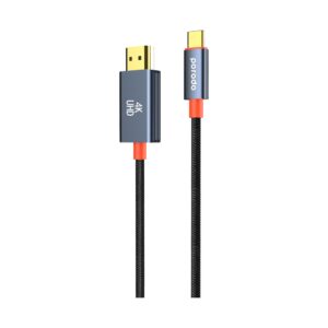 Elevate your multimedia experience with the Porodo Woven Braided Type-C to HDMI Cable