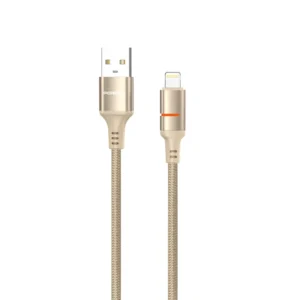 PORODO USB A TO LIGHTNING LED LIGHT CABLE 1.2M GOLD PD-CBL0027-GD-L