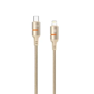 PORODO USB C TO LIGHTNING LED LIGHT CABLE 1.2M PD30W GOLD PD-CBL0028-GD-L