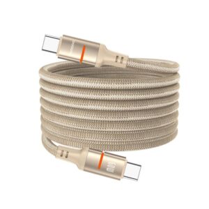 PORODO USB C TO USB C MAGNETIC LED CABLE PD60W 1.2M GOLD PD-CBL0030-GD-C