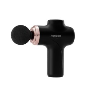 Porodo Lifestyle Precision Handheld Massager with 4 Interchangeable Heads Black PD-FMGUN-BK