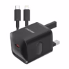 Charge smarter and faster with the PORODO Dual Port Wall Charger (PD-FWCH022-L-BK) featuring a USB-C to Lightning cable