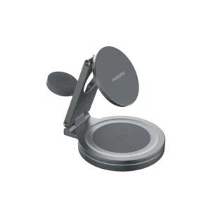 Porodo Rotating Base, Wireless Charger, 3-Device Charger, PD-FWCH039-GY