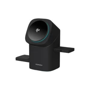 Experience the future of wireless charging with the PORODO Auto Rotate Slide QI2 MagSafe Charging Stand in sleek black (PD-FWCH043-BK).