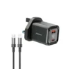 Porodo PD35W Dual Port GaN Charger Black
