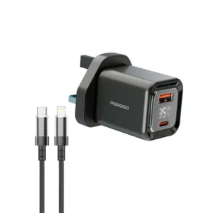 Porodo PD35W Dual Port GaN Charger Black