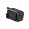 Stay powered wherever you go with the PORODO Dual Port Quick Charger (PD‑FWCH059‑BK).