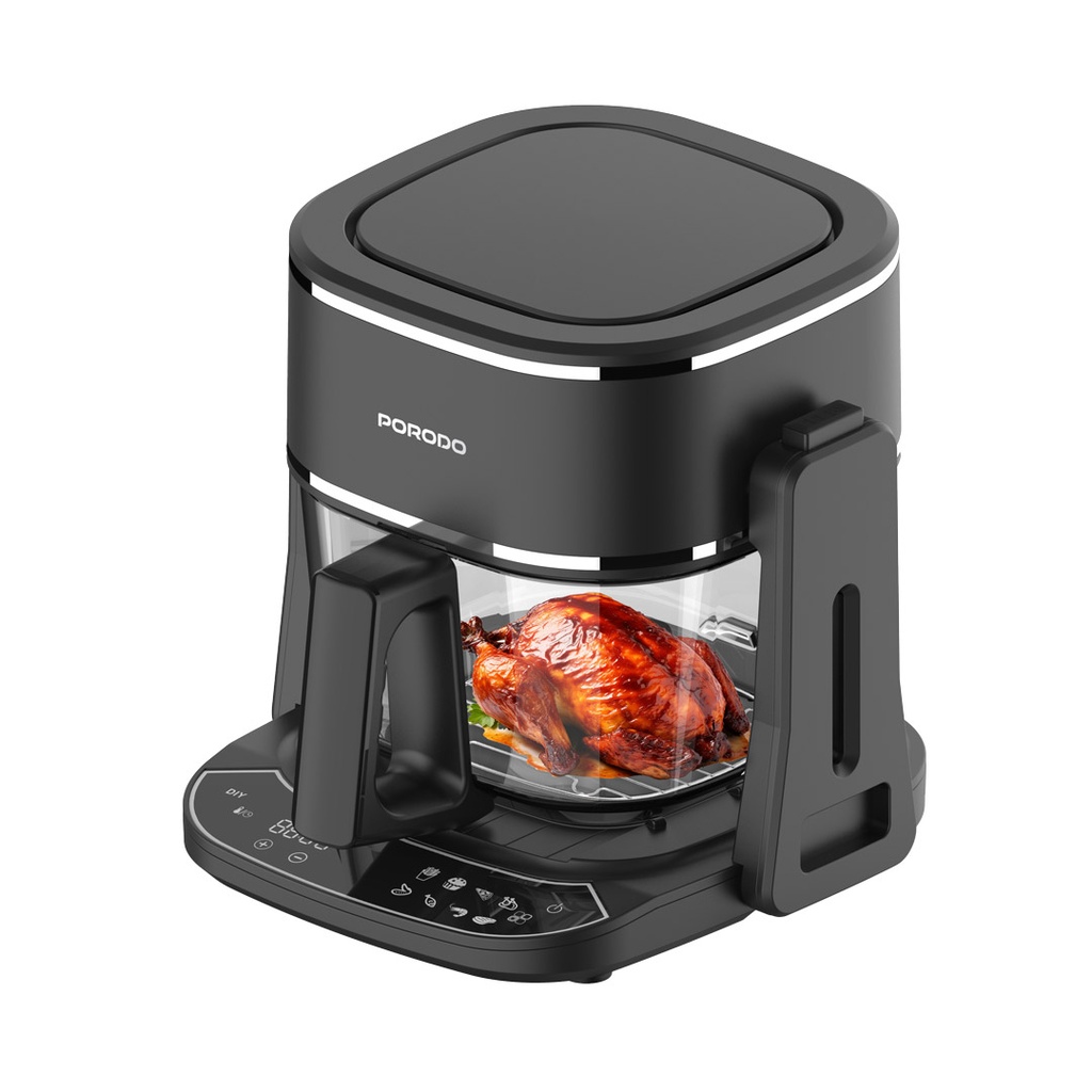 Porodo Lifestyle 2-in-1 Glass Air Fryer