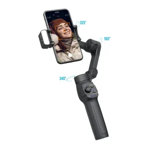 PORODO 3 AXIS GIMBAL STABILIZER MAGNETIC FILL LIGHT BLACK PD-LFST127-BK