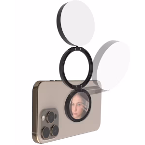 PORODO LIFESTYLE MAGNETIC SELFIE FILL LIGHT MAGSAFE COMPATIBLE BLACK PD-LFST168-BK