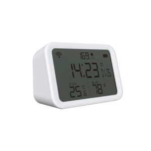 PORODO LIFESTYLE 4 IN 1 WIFI SMART CLOCK HUMIDITY AND TEMPERATURE ALERTS SENSOR PD-LSTHSR-WH