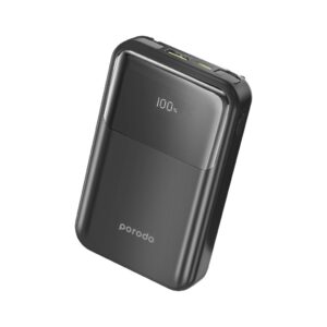 PORODO 10000MAH POWERBANK BUILT IN REMOVABLE CABLE BLACK PD-PBFCH038-BK