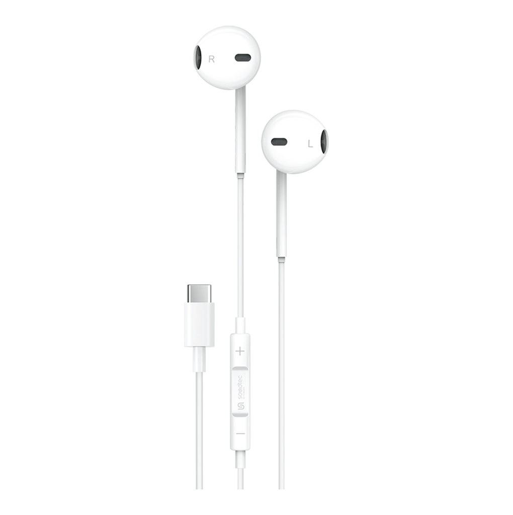 Porodo Soundtec Type-C Earphones White