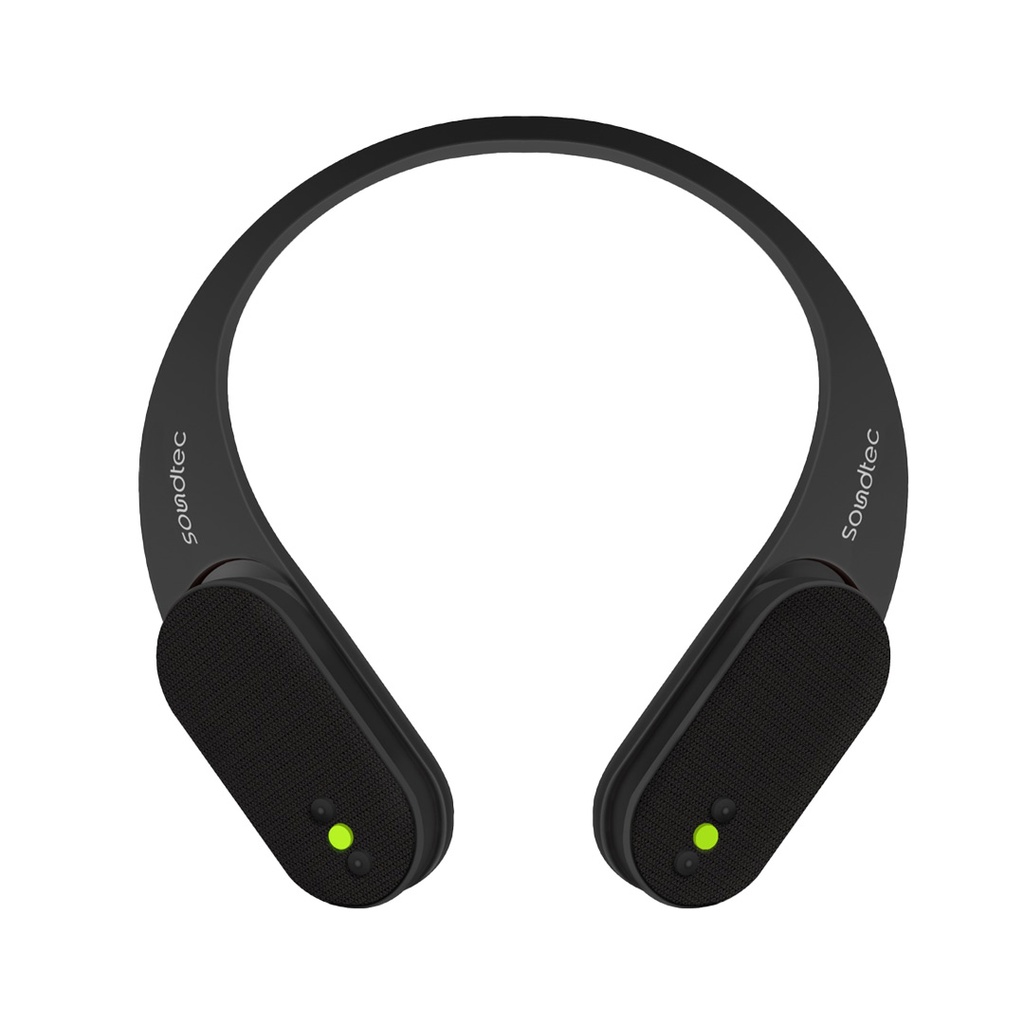 Enjoy immersive sound and hands-free convenience with the PORODO Soundtec Neck Audio Wireless Speaker.