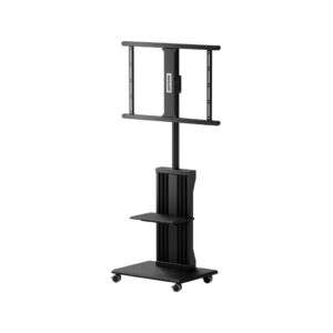 Mobile TV Stand PORODO Dynamic Swivel & Tilt Black PD-TVFSW