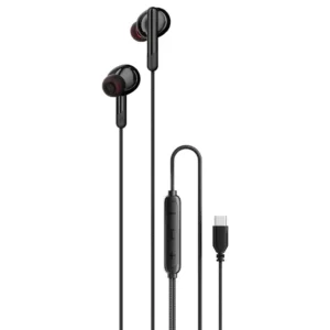 PORODO SOUNDTEC STEREO BASS TYPE C WIRED EARPHONES BLACK PD3BWEC25BK