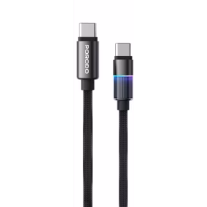 PORODO ALUMINUM CABLE USB C TO USB C CABLE 240W 1M BLACK PDAHL240BK