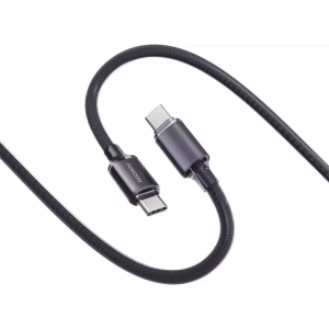 Introducing the Porodo USB-C to USB-C Braided Cable PD60W 1M – Black (PDCBL0038BK)