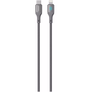 PORODO USB C TO LIGHTNING PD27W CHARGING DATA CABLE 1M GREY PDDC27GY