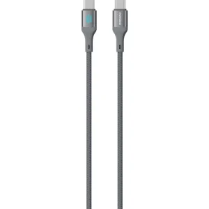 PORODO USB C TO USB C PD60W CHARGING DATA CABLE 1M GREY PDDC60GY