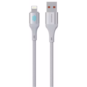 PORODO USB A TO LIGHTNING CHARGING DATA CABLE 1M SILVER PDDC97SL