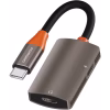 Experience seamless multitasking with the Porodo AudioLink Duo USB-C Interface Audio and Charger Splitter (Black Orange – PDETK15BKOG).