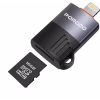 Unlock seamless data access and transfer with the PORODO Lightning OTG TF Card Reader Black PDETK19BK