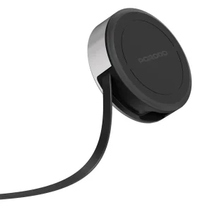 PORODO MAGNETIC WIRELESS CHARGING PAD WITH RETRACTABLE TYPE C CABLE BLACK PDETK22BK