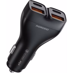 PORODO DUALPOWER 102W CAR CHARGER PD30W QC18W BLACK PDFWCH085BK