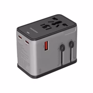 PORODO MEGAVOLT UNIVERSAL TRAVEL ADAPTER PD70W QC30W 2300W GAN CHARGER BLACK PDFWCH0895LBK