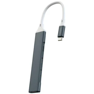 PORODO ALUMINUM MULTI PORT USB C HUB 5GBPS DATA TRANSFER GREY PDFWCH097GY