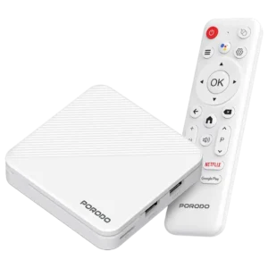 PORODO ECHOBOX ANDROID TV BOX 4K ULTRA HD STREAMING WHITE PDH96MAXWH