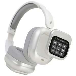 PORODO SOUNDTEC TOUCH WAVE ANC HEADPHONE WITH DETACHABLE TOUCH SCREEN WHITE PDJYBN618WH