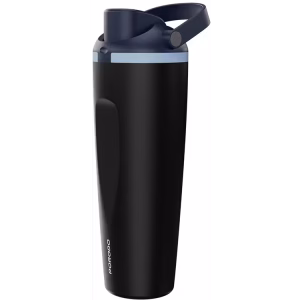 PORODO LIFESTYLE STAINLESS STEEL DOUBLE WALLED BOTTLE BLACK PDLFST1796BK